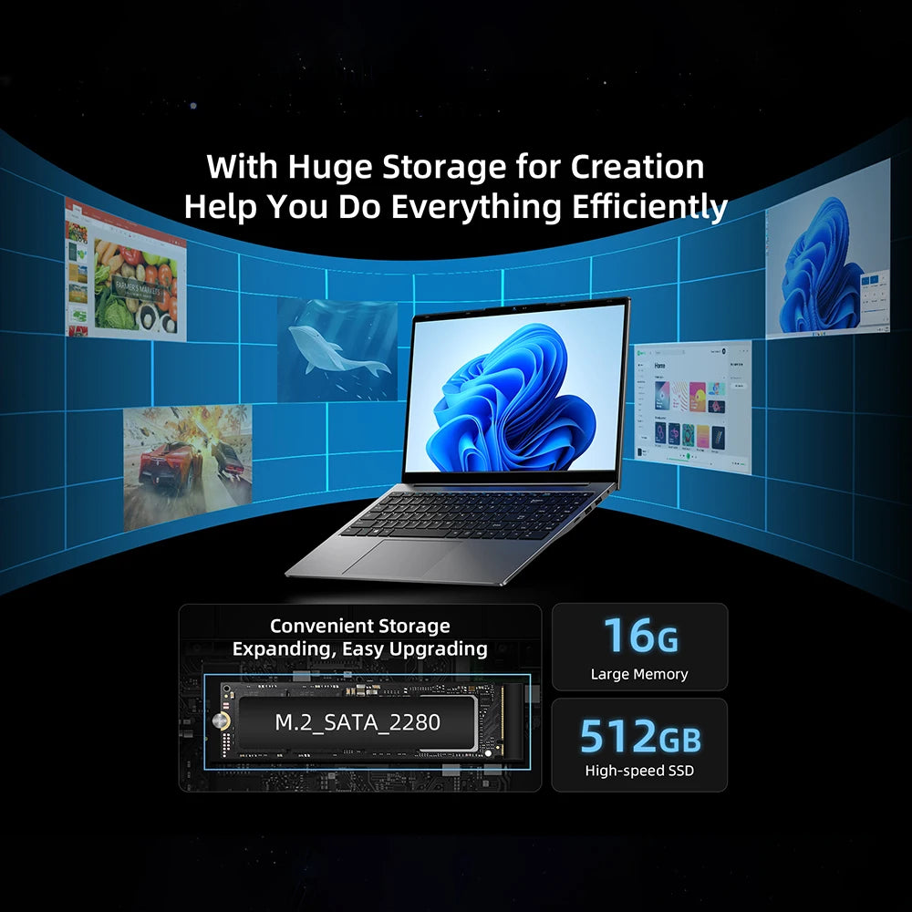 Bmax 15.6"" X15 Pro 16Gb Ram 512Gb Ssd Intel N95 Cpu Windows 11 Notebook 1920*1080 Dual Wifi USB Pc Laptop Ddr4