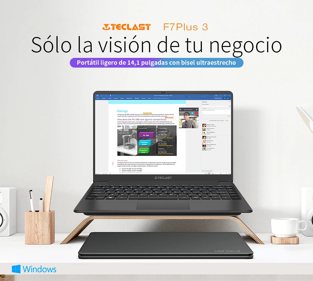 Teclast F7 Plus 3 Laptop, 14.1 Inches, 8Th Gen. Gemini Lake Celeron Cpu, 8Gb Ram, 256Gb Ssd, 1920 X 1080 Ips