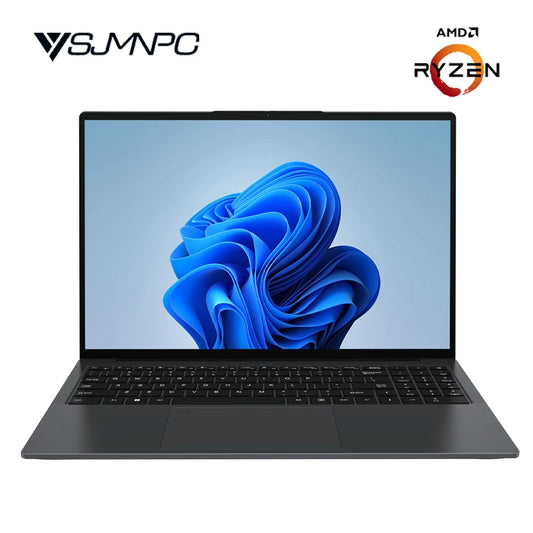YSJMNPC New AMD Ryzen™ 5 7430U 16 Inch Gaming Laptop IPS Screen 2*DDR4 MAX 64GB 2*SSD 2TB Windows11 Fingerprint Notebook WI-FI
