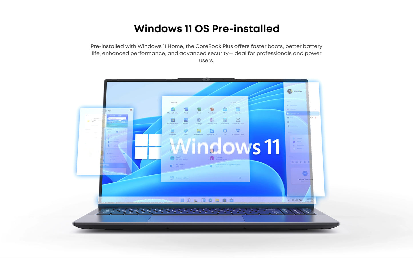 CHUWI CoreBook Plus Laptop 16inch FHD Screen R5-7430U 6 Cores Gaming Laptop 16GB RAM 512GB SSD Metal Body Notebook With Cooler
