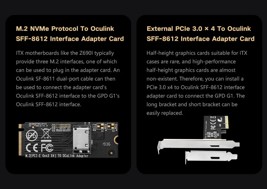 2025 Latest GPD G1 Graphics Card Expansion Dock USB 3.2 Type A SD 4.0 HDMI Compatible SD 4.0 Card Reader DisplayPort 1.4a