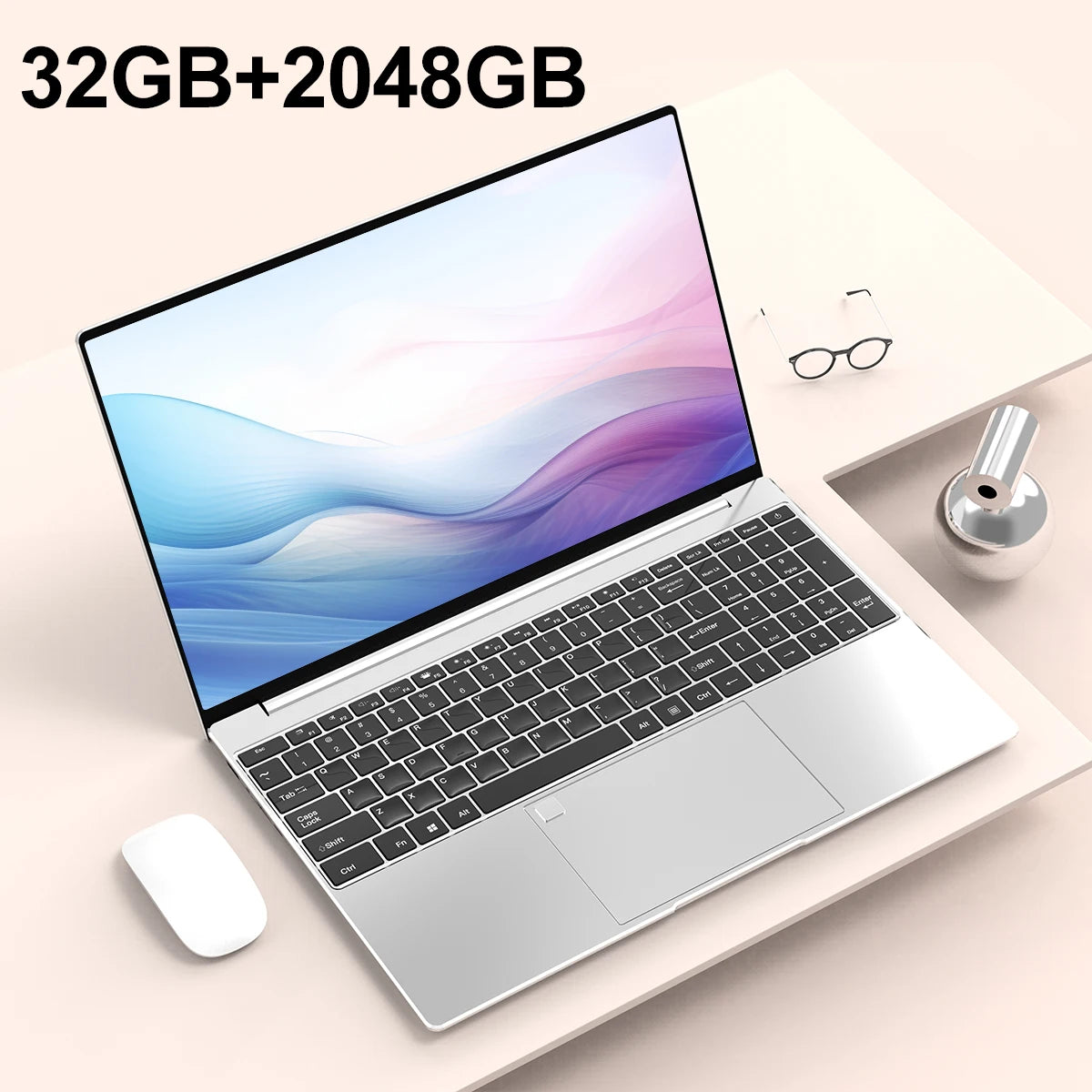 15.6-inch Laptop Windows 11 32GB RAM DDR4 2TB SSD Intel N5095 Full HD Office PC with Backlight Fingerprint Laptop Macbook Air