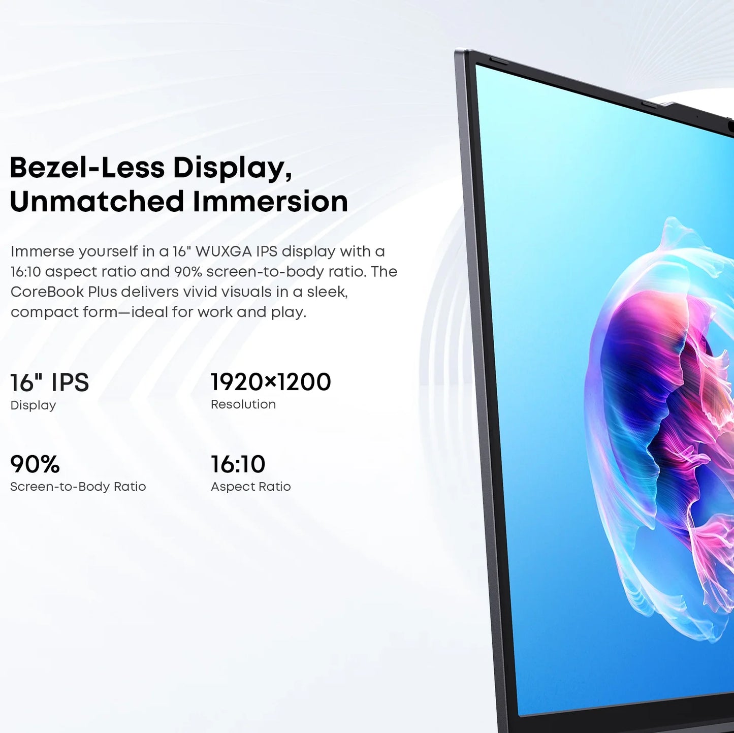 CHUWI CoreBook Plus Laptop 16inch FHD Screen R5-7430U 6 Cores Gaming Laptop 16GB RAM 512GB SSD Metal Body Notebook With Cooler