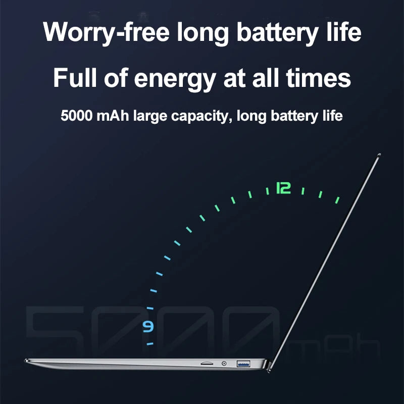 15.6-inch Laptop Windows 11 32GB RAM DDR4 2TB SSD Intel N5095 Full HD Office PC with Backlight Fingerprint Laptop Macbook Air