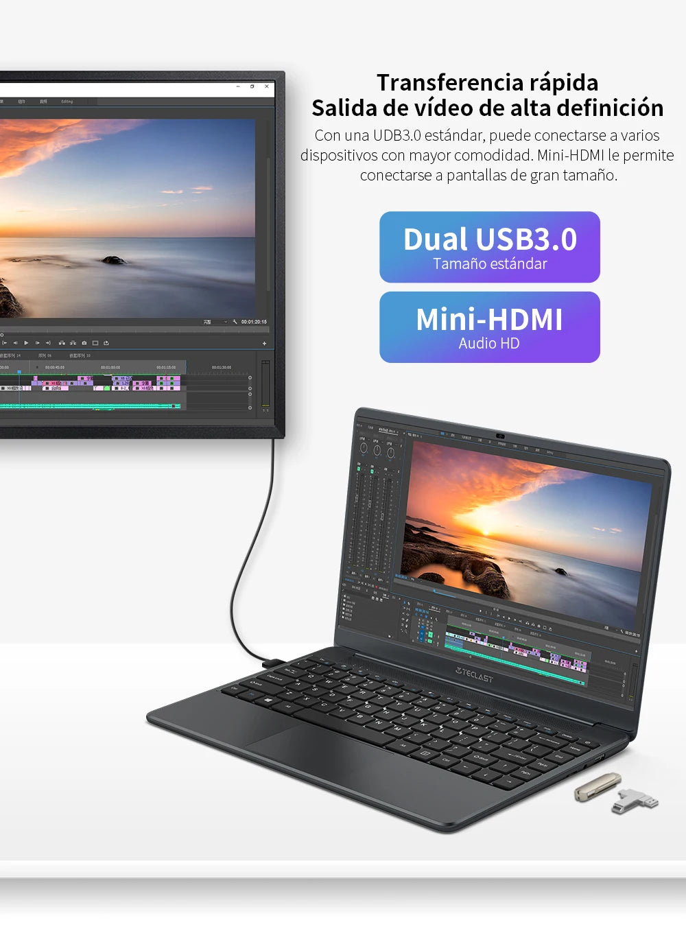 Teclast F7 Plus 3 Laptop, 14.1 Inches, 8Th Gen. Gemini Lake Celeron Cpu, 8Gb Ram, 256Gb Ssd, 1920 X 1080 Ips