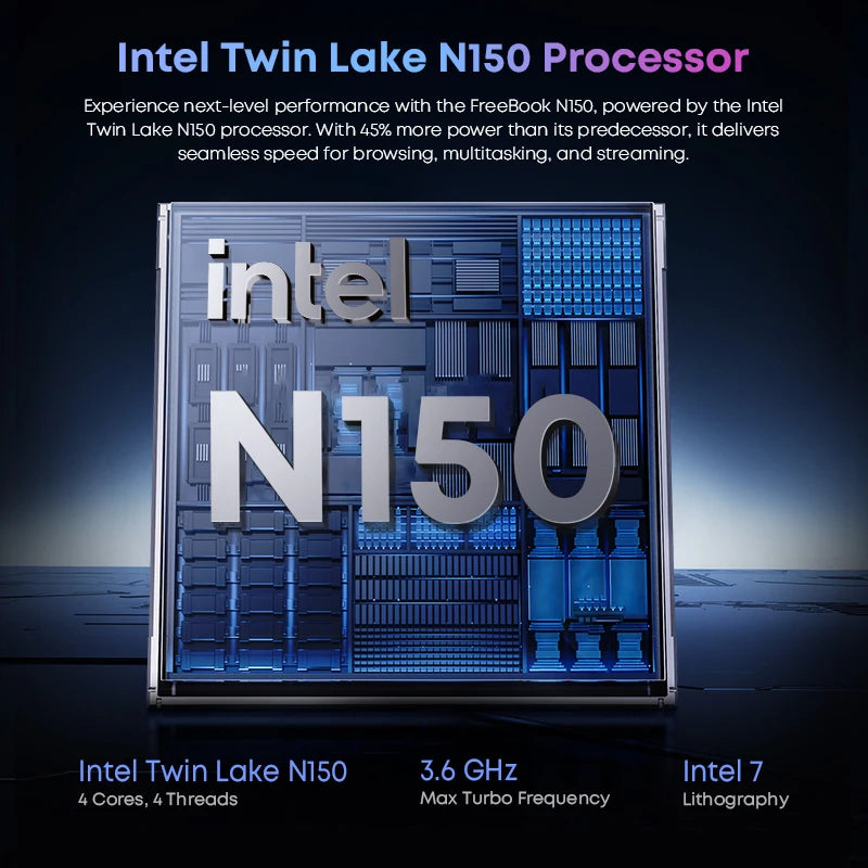 CHUWI FreeBook Laptop Intel N150 Quad Core 16GB LPDDR5 512G SSD Tablet PC 13.5 Inch FHD Touch Screen Windows 11 WIFI6 Desktop