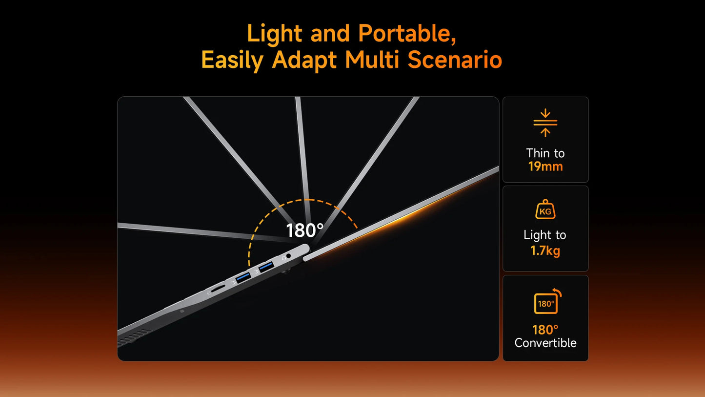 BMAX Laptop X17 Pro 15.6" Full HD 32GB RAM 1TB SSD AMD Ryzen 7 7730U Windows 11 Gaming And Business BT WiFi Type-C Notebook