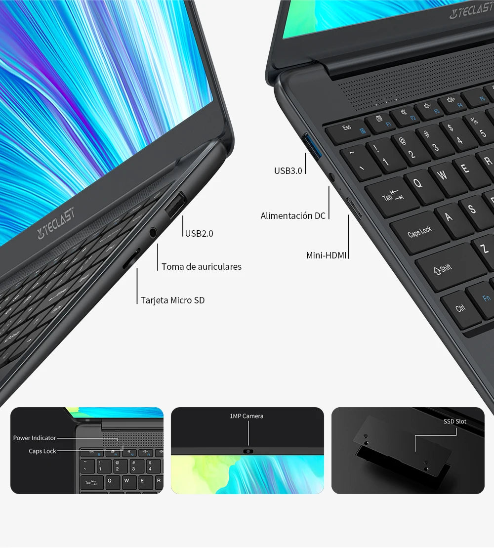 Teclast F7 Plus 3 Laptop, 14.1 Inches, 8Th Gen. Gemini Lake Celeron Cpu, 8Gb Ram, 256Gb Ssd, 1920 X 1080 Ips