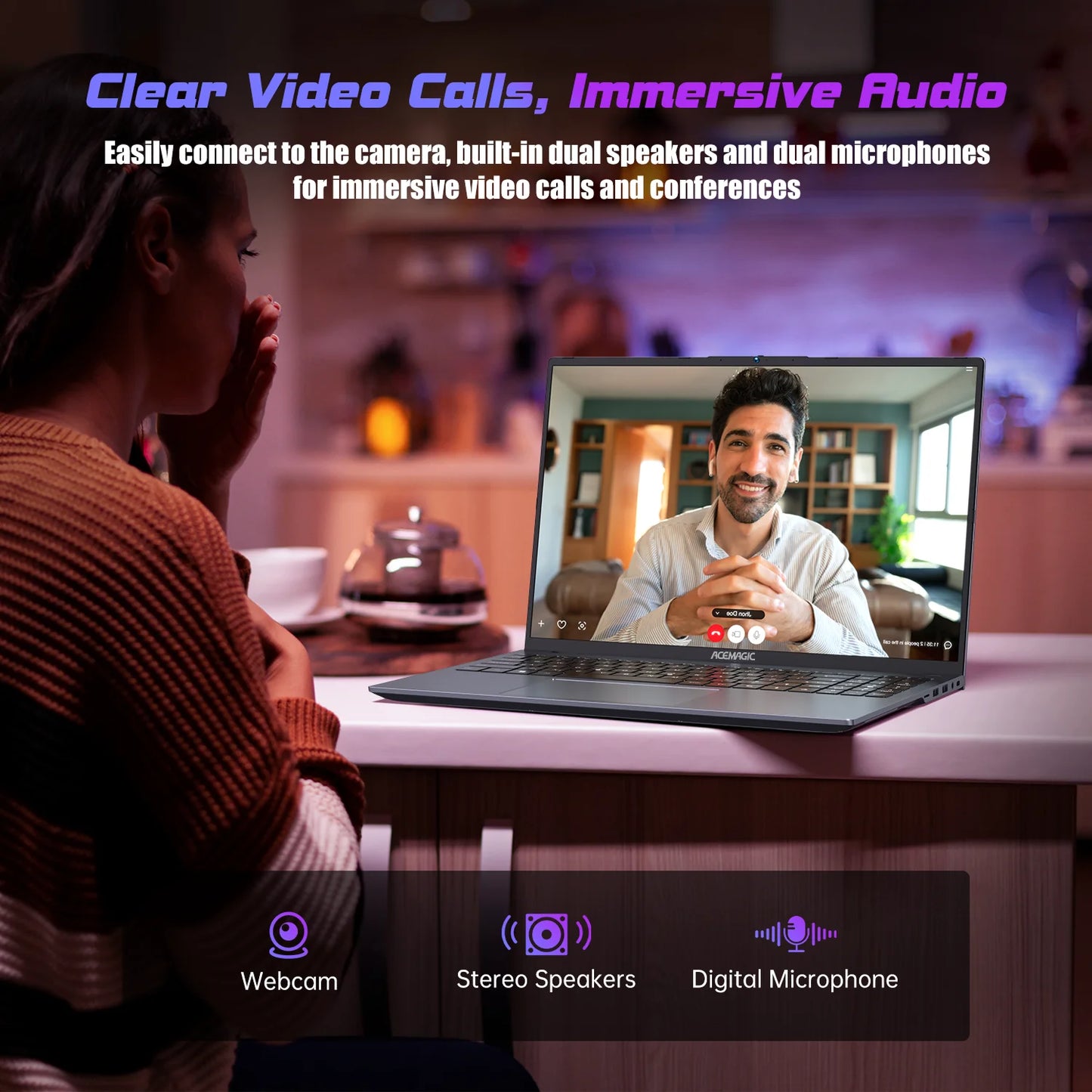 ACEMAGIC Laptop 16” FHD Gaming Laptop AMD Ryzen 7 6800H 16GB RAM 512GB SSD Windows 11 Pro Notebook Backlit KB Wifi6 BT5.2