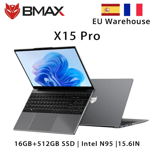 Bmax 15.6"" X15 Pro 16Gb Ram 512Gb Ssd Intel N95 Cpu Windows 11 Notebook 1920*1080 Dual Wifi USB Pc Laptop Ddr4