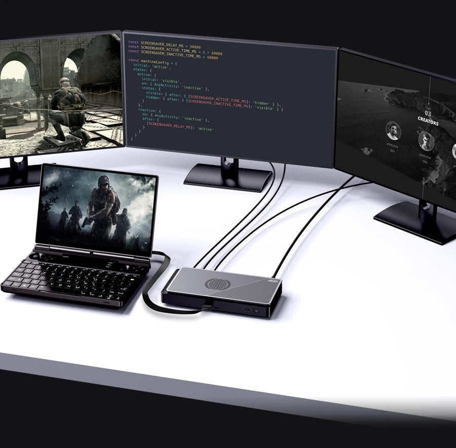 2025 Latest GPD G1 Graphics Card Expansion Dock USB 3.2 Type A SD 4.0 HDMI Compatible SD 4.0 Card Reader DisplayPort 1.4a