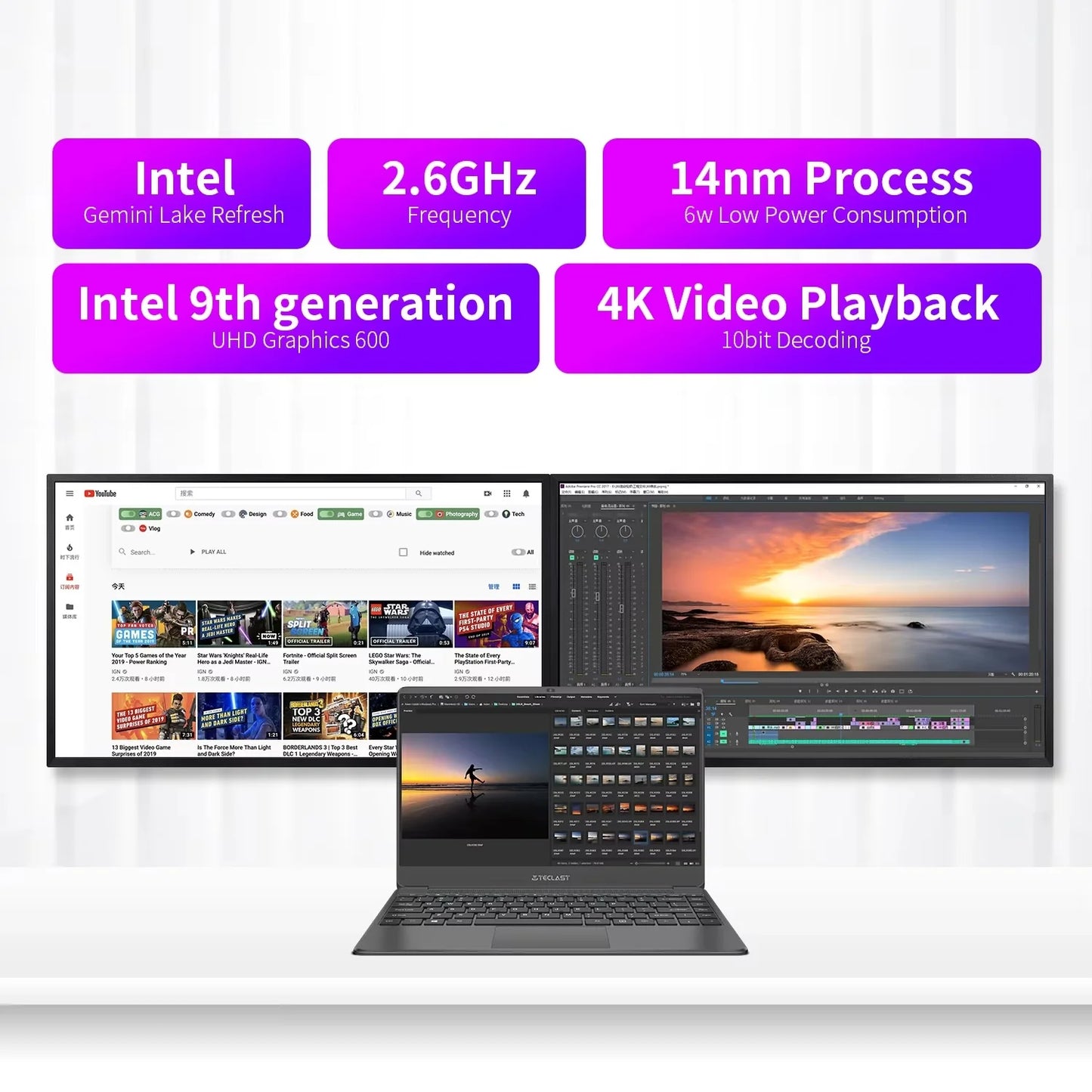 Teclast F7 Plus 3 Laptop, 14.1 Inches, 8Th Gen. Gemini Lake Celeron Cpu, 8Gb Ram, 256Gb Ssd, 1920 X 1080 Ips